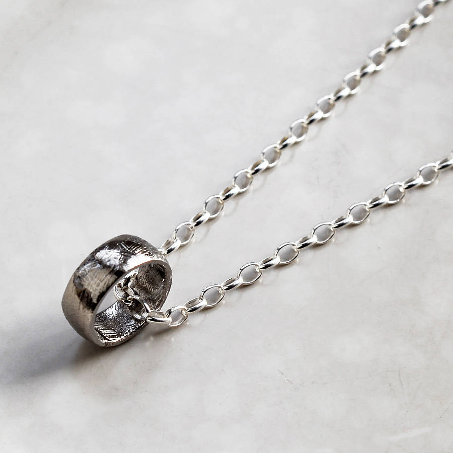 Meteorite Ring Personalised Necklace - AMAZINGNECKLACE.COM