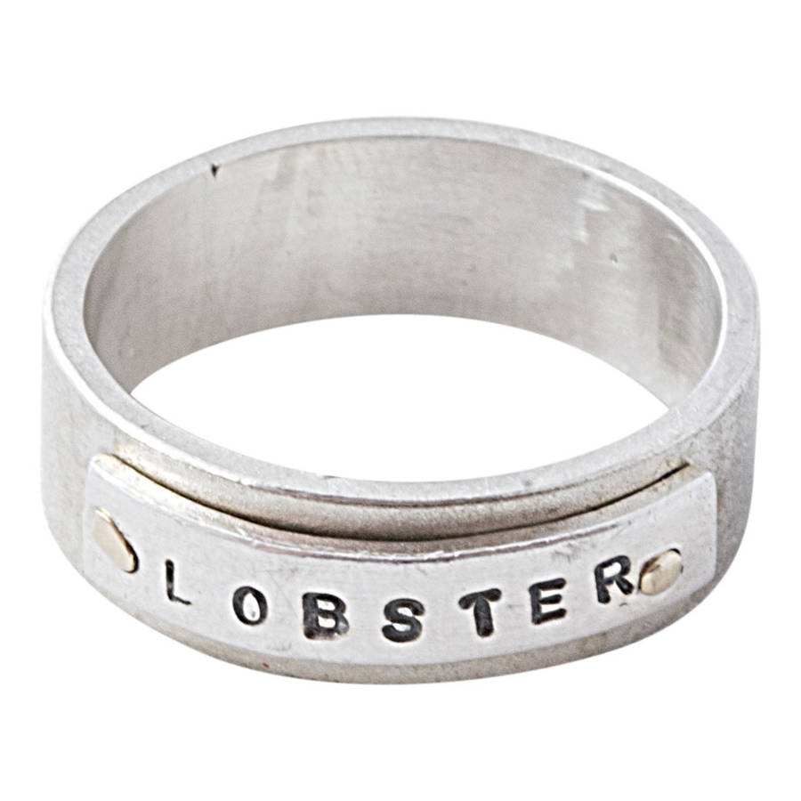 Personalised Silver And Gold Rivet Rings - AMAZINGNECKLACE.COM